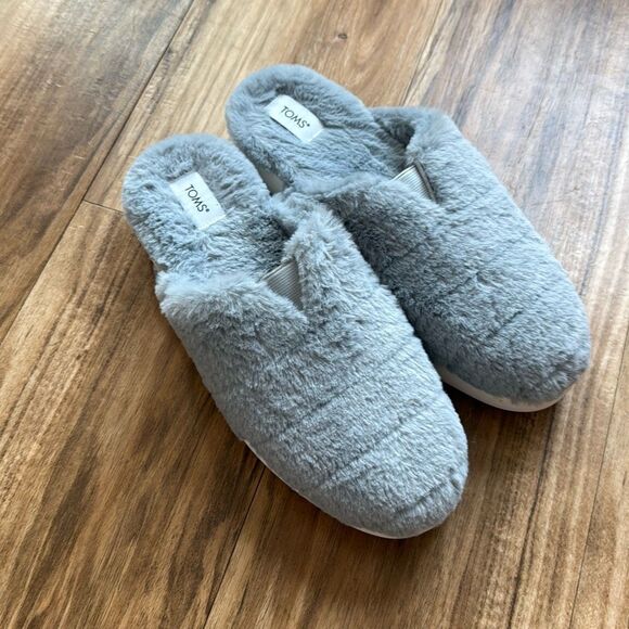 TOMS Womens Alpargata Mallow Mules Flats Slippers Grey Size 8.5 - Picture 2 of 5